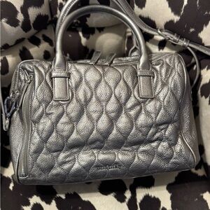 Vera Bradley Metallic Silver Quilted Handbag